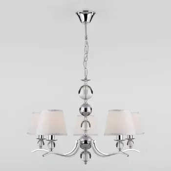 Подвесная люстра хрустальная 60097/5 Eurosvet Sortino хром