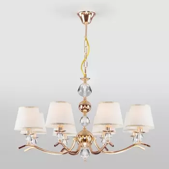 Подвесная люстра хрустальная 60097/8 Eurosvet Sortino золото