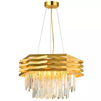 Подвесная люстра хрустальная SPEAR 76013/12C GOLD (Natali Kovaltseva)