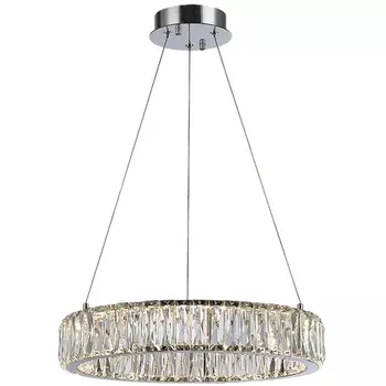 Подвесная люстра хрустальная светодиодная 8240/S chrome (Newport)