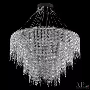 Подвесная каскадная люстра хрустальная светодиодная APL LED Sicilia SH02.93.4D.B.Ni.4000