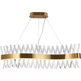 Подвесная люстра хрустальная светодиодная LED LAMPS 81357 GOLD SATIN (Natali Kovaltseva)