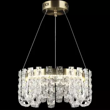 Подвесная люстра хрустальная светодиодная Reluce 02601-0.4-80W LED COP+CH