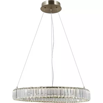 Подвесная люстра хрустальная светодиодная с пультом Moderli Asti V10730-PL кольцо