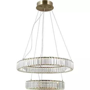 Подвесная люстра хрустальная светодиодная с пультом Moderli Asti V10732-PL кольцо