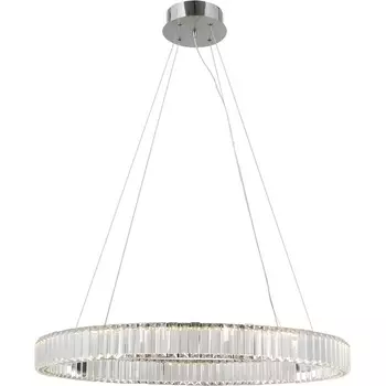 Подвесная люстра хрустальная светодиодная с пультом Moderli Asti V10734-PL кольцо