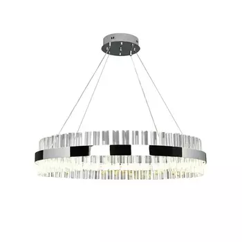 Подвесная люстра хрустальная светодиодная с пультом и управлением смартфоном регулировка цветовой температуры яркости ночной режим таймер Natali Kovaltseva INNOVATION STYLE 83014