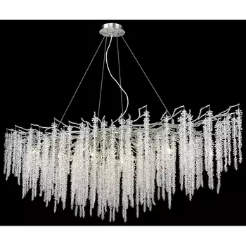 Подвесная люстра хрустальная Wertmark Daciana WE185.18.223 форма ветки с подвесками