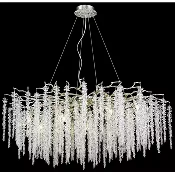 Подвесная люстра хрустальная Wertmark Daciana WE185.18.203 форма ветки с подвесками