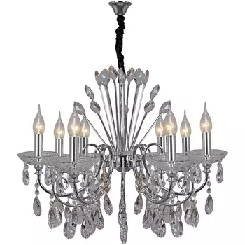 Подвесная люстра хрусталь ILLUMICO IL2367-8POR-39 CR подсвечник