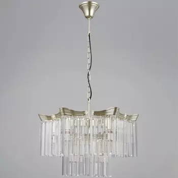 Подвесная люстра хрусталь ILLUMICO IL3357-6+3PSQ-24 GD LYRA