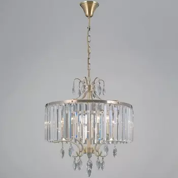 Подвесная люстра хрусталь ILLUMICO IL3519-5PSQ-24 AB LYRA