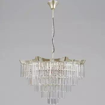 Подвесная люстра хрусталь ILLUMICO IL3575-8+4PSQ-24 GD LYRA