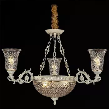 Подвесная люстра ILLUMICO IL7286-6P-48 WT GD