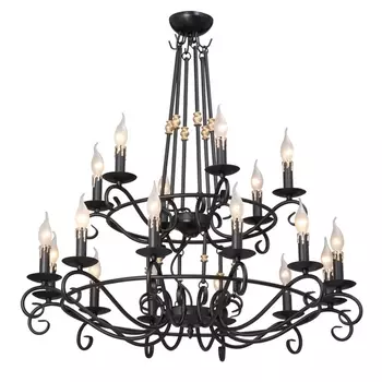 Подвесная люстра ковка Vitaluce V1039/12+6 в виде свечи