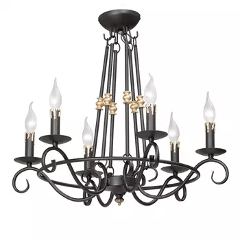 Подвесная люстра ковка Vitaluce V1039/6 в виде свечи