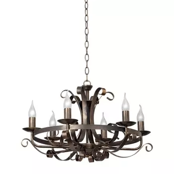 Подвесная люстра ковка Vitaluce V1105/6 в виде свечи