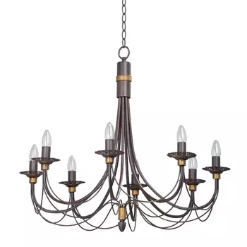 Подвесная люстра ковка Vitaluce V1151/8 в виде свечи