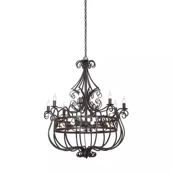 Подвесная люстра ковка Vitaluce V1802/8+8 в виде свечи