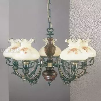 Подвесная люстра под старину в виде керосиновой лампы L.2812/5 Reccagni Angelo 2812 L 2812/5