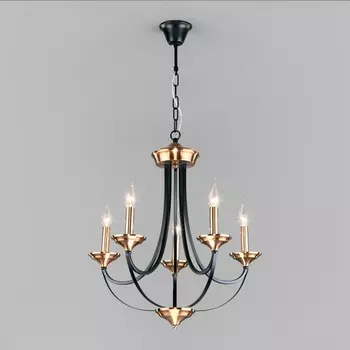 Подвесная люстра 60098/5 Eurosvet Lazzaro черный в виде свечи