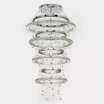 Подвесная люстра LED с пультом каскадная с бабочками Citilux Etera CL322090 с подвесками