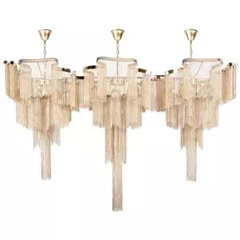 Подвесная люстра каскадная Loft It Stream 10208/1400R Gold