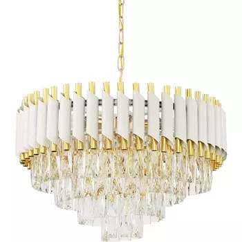 Подвесная люстра Lumina Deco Funneli LDP 6003-500 WT+F.GD