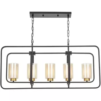 Подвесная люстра Lumina Deco Indivia LDP 1238-5 BK+MD