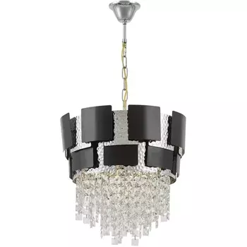 Подвесная люстра Lumina Deco Kruvia LDP 7045-400 BK+CHR