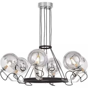 Подвесная люстра Lumina Deco Marseo LDP 9110-6 BK+CHR шарики