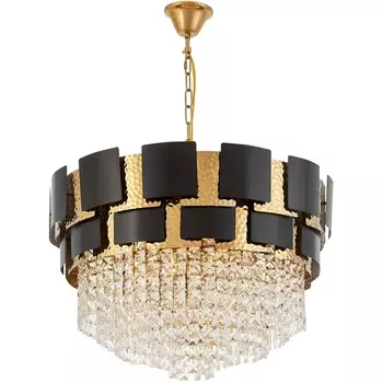 Подвесная люстра Lumina Deco Molina LDP 7045-600 BK+GD