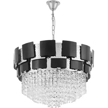 Подвесная люстра Lumina Deco Molina LDP 7045-600 BK+CHR