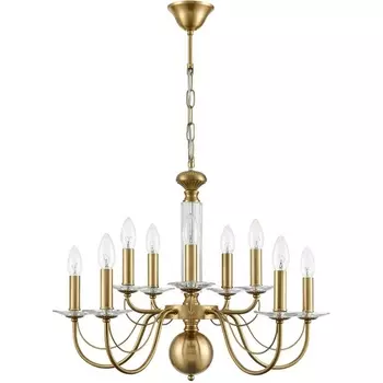 Подвесная люстра Lumion Incanto 8033/10 медь, металл/стекло Е14 10*40W 220V подсвечник