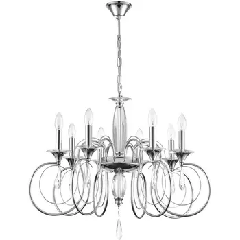 Подвесная люстра Lumion Laoka 8032/8 хром, металл/хрусталь Е14 8*40W 220V подсвечник с подвесками