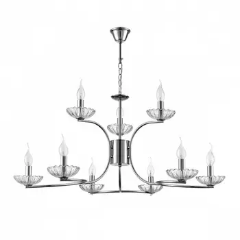 Подвесная люстра Lumion Lolina 8155/9 хром, металл/стекло Е14 9*40W 220V подсвечник