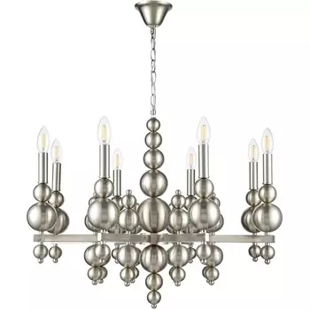 Подвесная люстра Lumion Nana 8107/8 никель, металл Е14 8*40W 220V подсвечник