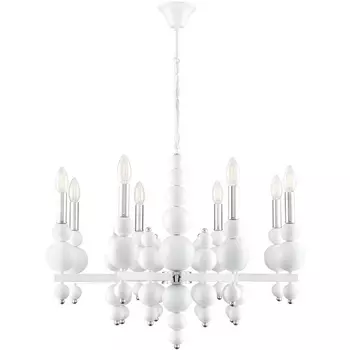 Подвесная люстра Lumion Nana 8260/8 белый/хром, металл E14 8*40W 220V в виде свечи