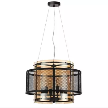 Подвесная люстра Lumion Zarina 8007/6 черный/черный, золотой металл/металл, стекло Е14 6*40W 220V