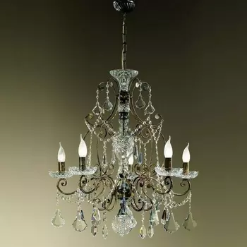 Подвесная люстра MM Lampadari Preziosa 6470/5 V1021 подсвечник с подвесками