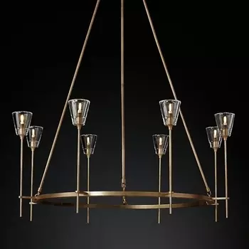 Подвесная люстра Torche De Verre Round Chandelier 8 ImperiumLoft 40,1551 (75676-22)