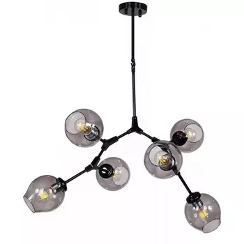 Подвесная люстра на штанге Delight Collection Bubble 7058/6 black/smoky DeLight Collection