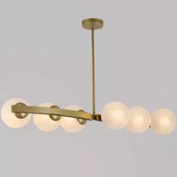 Подвесная люстра на штанге ILLUMICO IL0073-6P-79 GD в форме шара