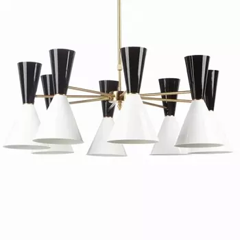 Подвесная люстра Cairo Chandelier 8 Arm Black And White ImperiumLoft 144399-22 (144399-22)