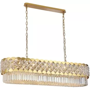 Подвесная люстра хрусталь Newport 8300 8300/120 oval gold polished