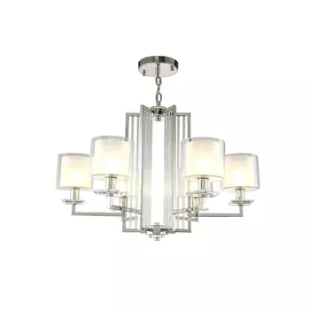Подвесная люстра Crystal Lux NICOLAS SP-PL6 NICKEL/WHITE