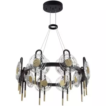 Подвесная люстра Odeon Ligh LED 5407/92L черный/золото/металл/стекло 92W 3000K Odeon Light