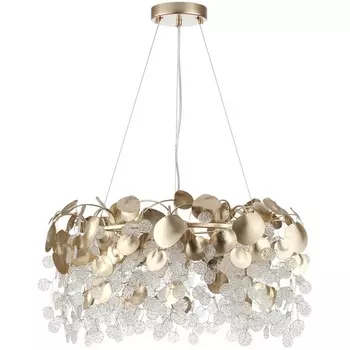 Подвесная люстра Odeon Light Coins 5104/8 золотистый/прозрачный металл/стекло E14 8*40W 220В