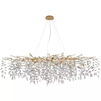 Подвесная люстра Odeon Light Delica 4969/16 HALL античн.бронза/алюмин./хрусталь G9 16*40W лепестки с подвесками