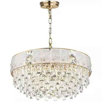 Подвесная люстра Odeon Light Fiesta 5070/12 золото/прозрачный/матовый/металл/хрусталь/стекло E14 12*40W